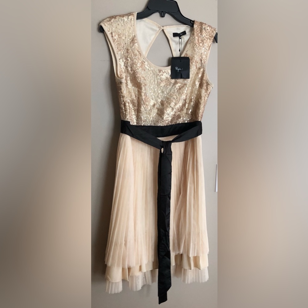 Elegant Cream and Black Dress
